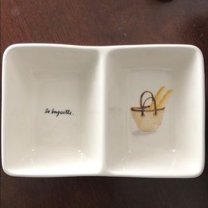 RAE DUNN 2-compartment small divided dip tray. NWT